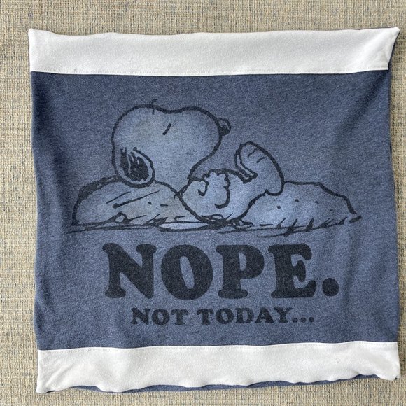 Snoopy Nope Not today... Decorative Throw Pillow Handmade pillow cover - Picture 4 of 10